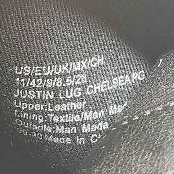 Kenneth Cole Justin Lug Sole Chelsea Ankle Boots Women Size 11 Black Leather - Picture 6 of 9